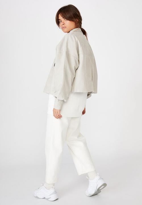 Factorie - Cord crop jacket - oyster