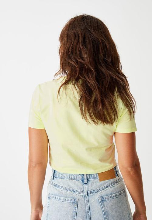 Factorie - Fitted graphic T-shirt  not today - lime cream