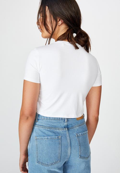 Factorie - Fitted graphic T-shirt  dagger rose - white