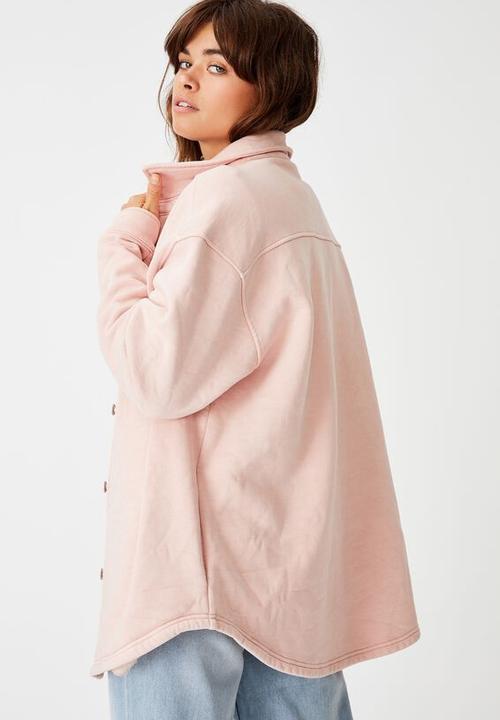 Factorie - Fleece shacket - washed coral pink