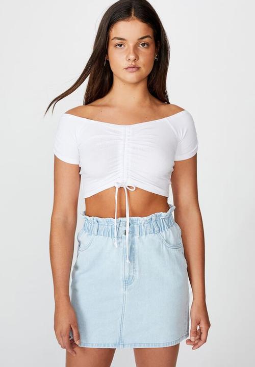 Factorie - Paperbag skirt - bleach blue