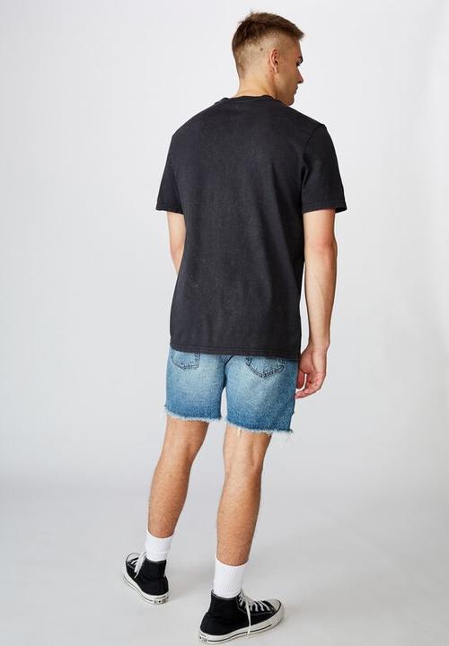 Factorie - Regular graphic T-shirt badlands - washed black