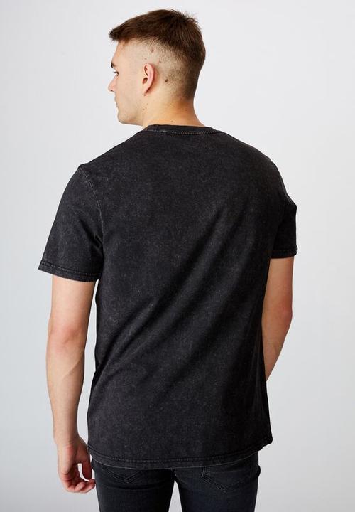 Factorie - Regular graphic T-shirt devils ridge - washed black