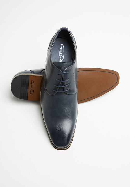 Gino Paoli - Square toe welt lace up - navy