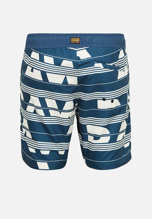 G-STAR - Dirik swimshorts - navy & white 