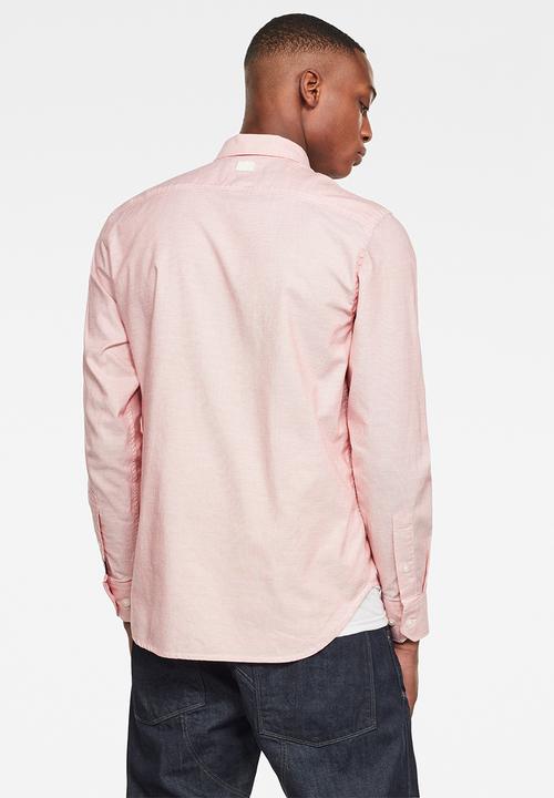 G-STAR - Dowl straight long sleeve shirt - pink 