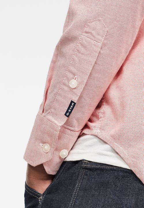 G-STAR - Dowl straight long sleeve shirt - pink 
