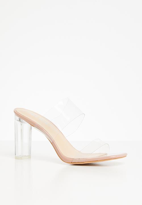 Public Desire - Envious block heel mule - neutral