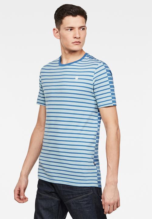 G-STAR - Korpaz stripe gr slim fit tee - blue 
