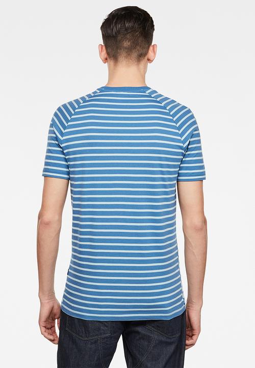 G-STAR - Korpaz stripe gr slim fit tee - blue 