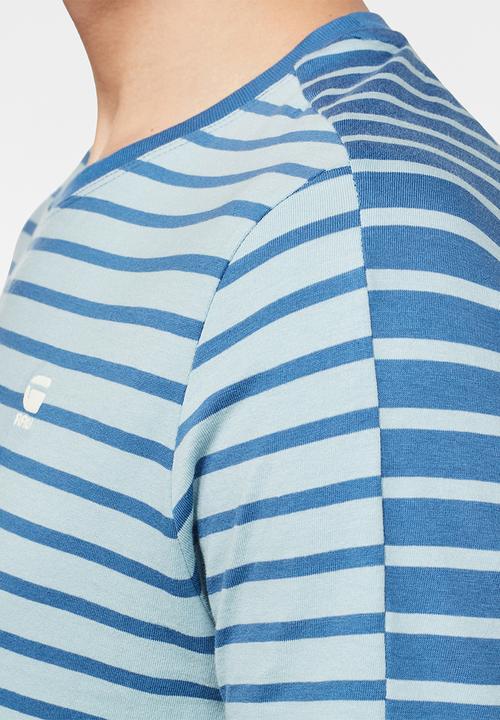G-STAR - Korpaz stripe gr slim fit tee - blue 