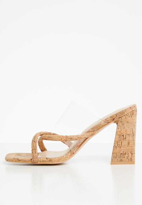 Public Desire - Aqua mule heel - neutral