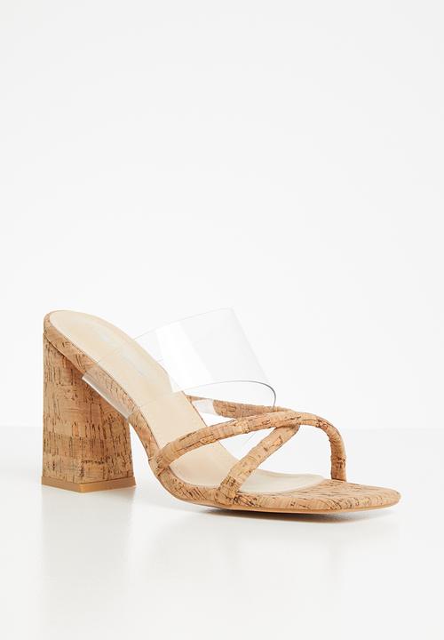 Public Desire - Aqua mule heel - neutral