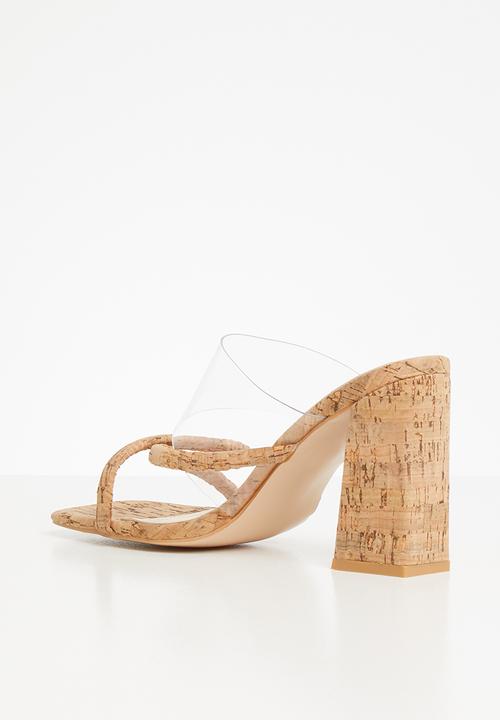 Public Desire - Aqua mule heel - neutral