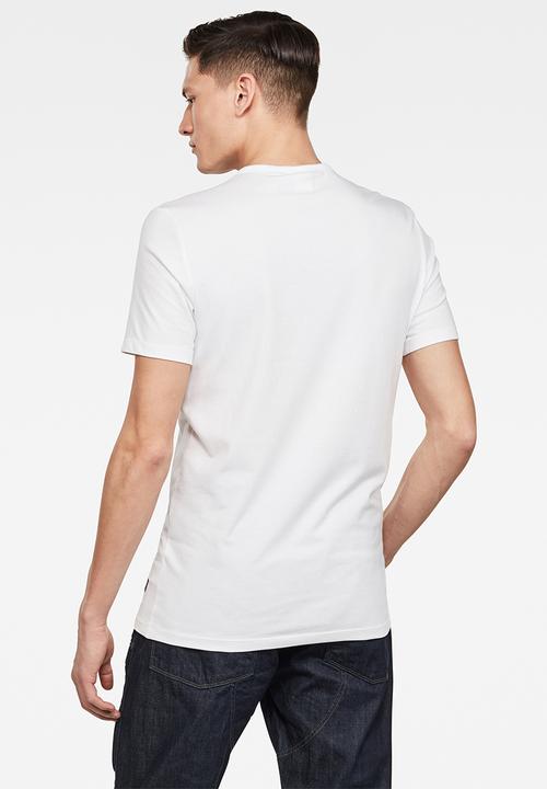 G-STAR - Multi layer raw slim fit tee - white