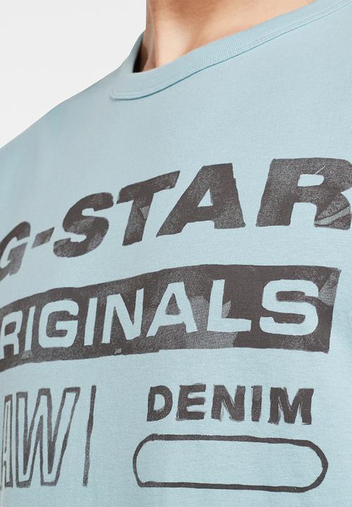 G-STAR - Originals water gr tee - blue