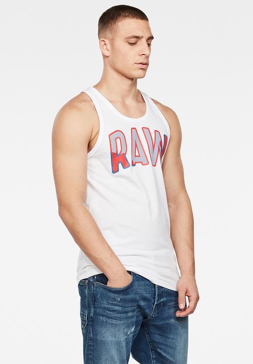 G-STAR - Multi layer raw GR tank - white