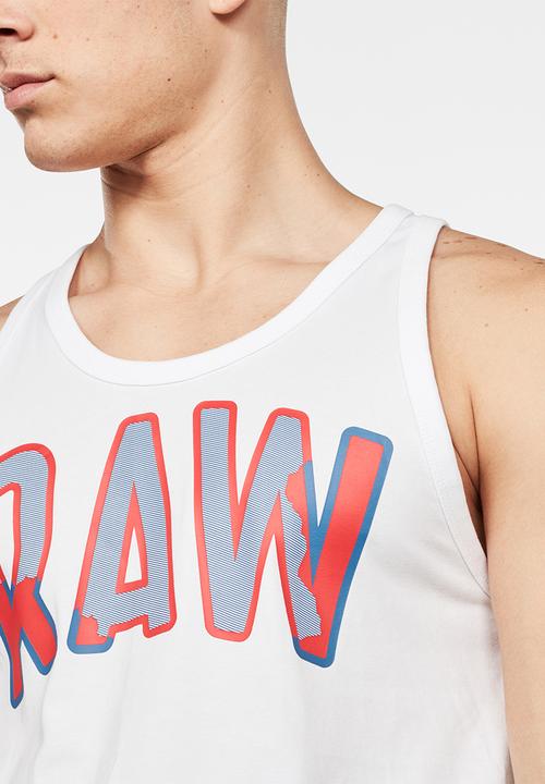 G-STAR - Multi layer raw GR tank - white
