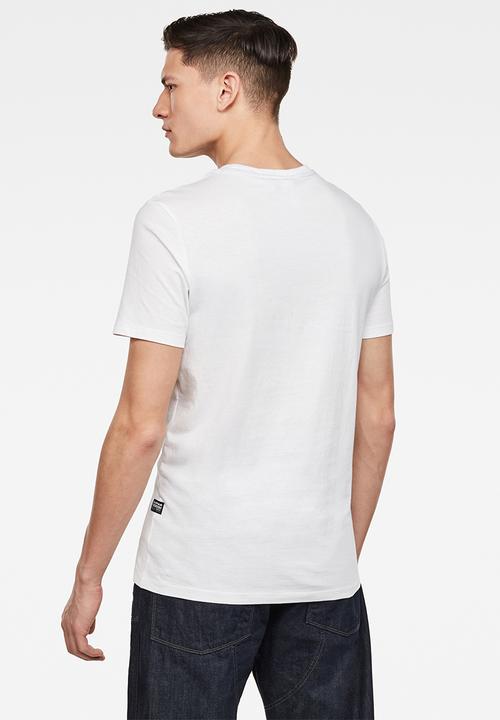 G-STAR - Raw. text slim fit tee - white