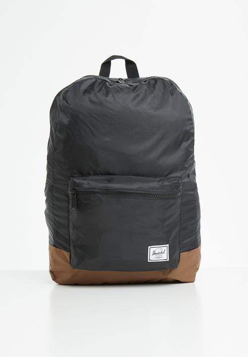 herschel packable daypack black