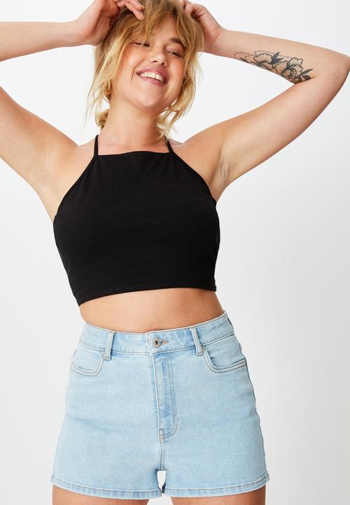 Factorie - Stretch denim short - blue
