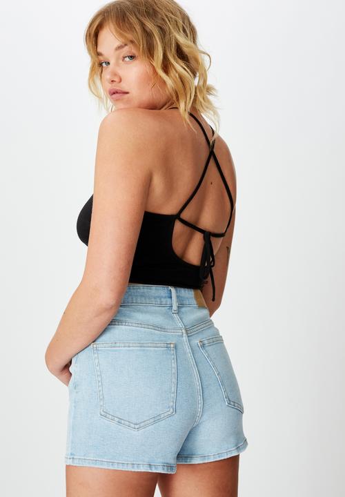 Factorie - Stretch denim short - blue