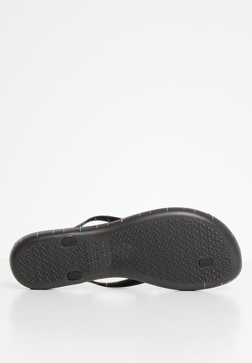 Ipanema - Wave art fem flip flop - black