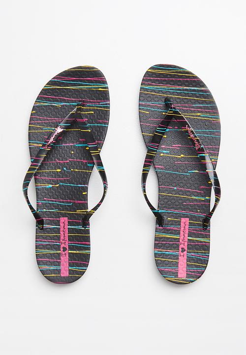 Ipanema - Wave art fem flip flop - black