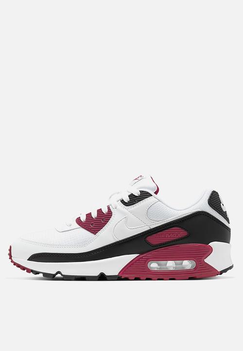 Nike - Air Max 90 - white / white-new maroon-black