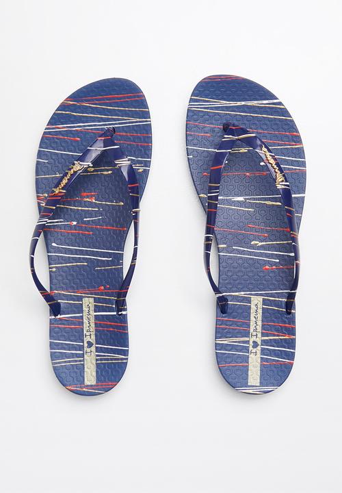 Ipanema - Wave art fem flip flop - blue