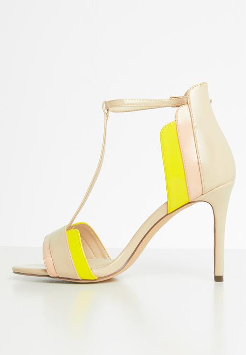 Miss Black - Inez heel - neutral & yellow