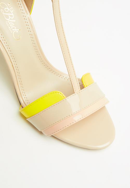 Miss Black - Inez heel - neutral & yellow