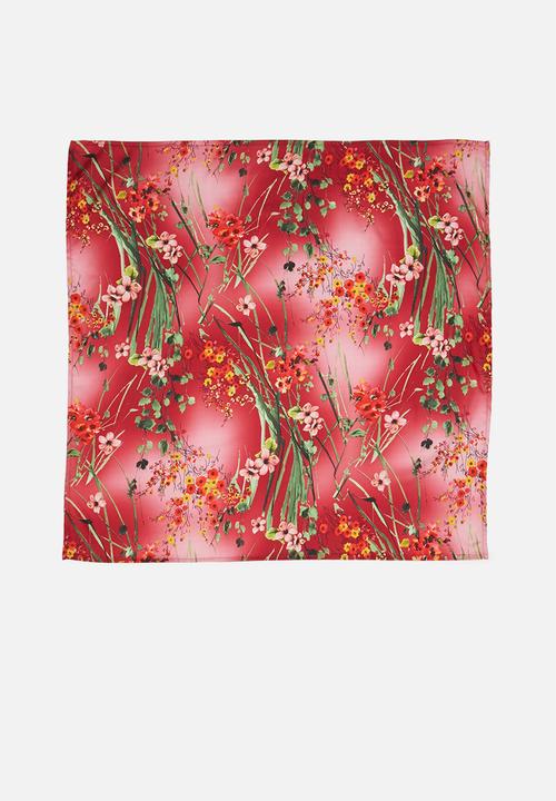 Superbalist - Floral print neckerchief - red