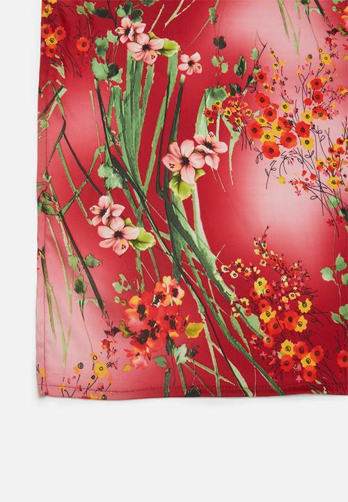 Superbalist - Floral print neckerchief - red