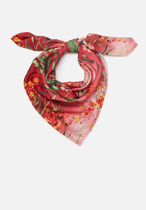 Superbalist - Floral print neckerchief - red