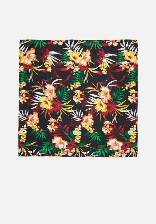 Superbalist - Spring floral print neckerchief - black