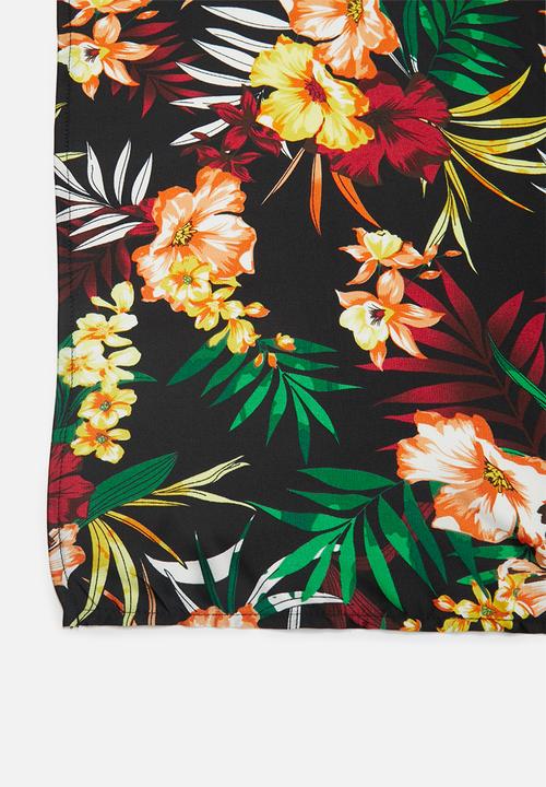 Superbalist - Spring floral print neckerchief - black