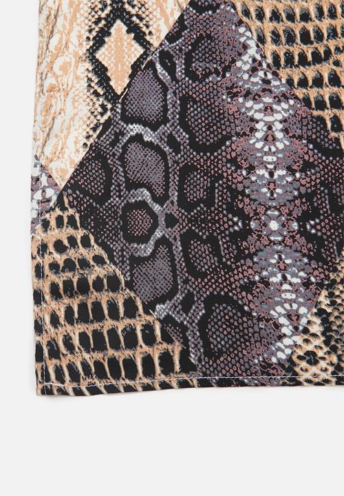 Superbalist - Snakeskin neckerchief - grey & beige