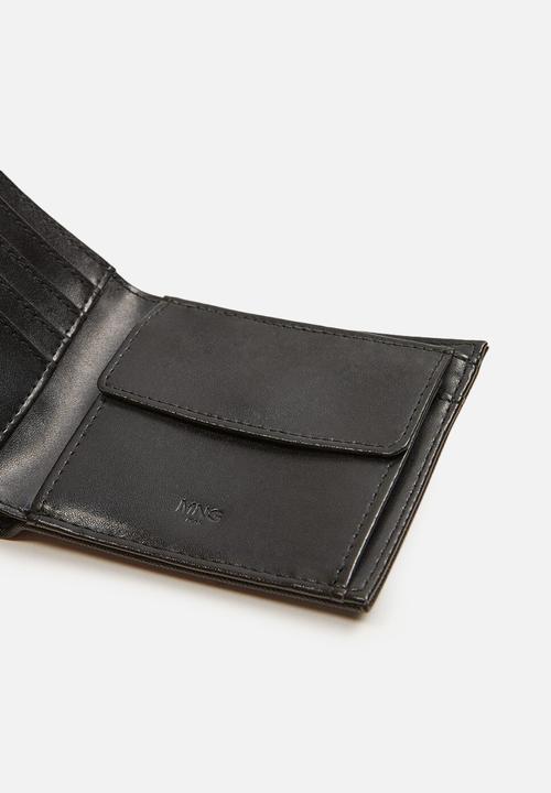MANGO - Wallet saffiano - black