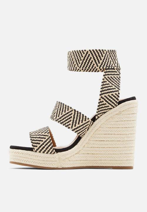 Call It Spring - Marichini wedge - black & cream 