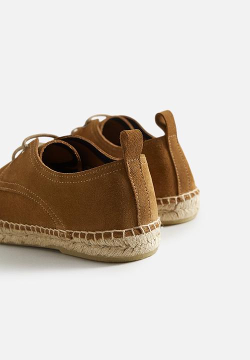 MANGO - James suede leather shoes - light pastel brown