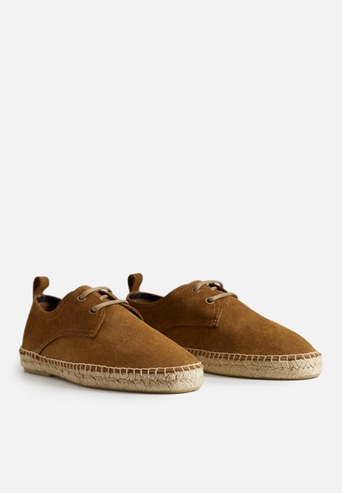 MANGO - James suede leather shoes - light pastel brown