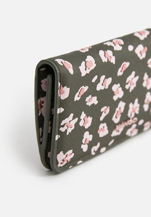 MANGO - Leopard wallet - beige & khaki