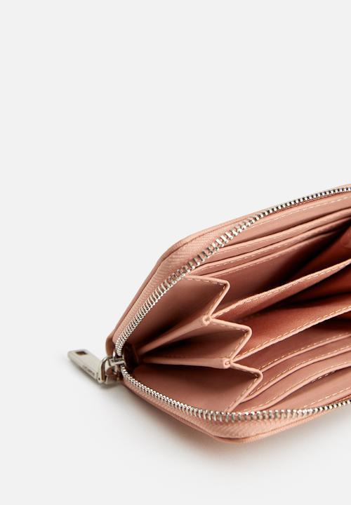 MANGO - Saffiano effect wallet - light pastel pink