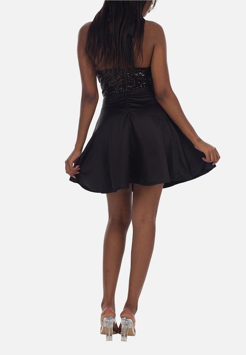SISSY BOY - Cross me skater dress - black
