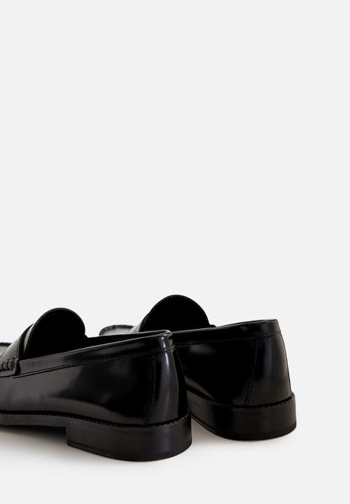 MANGO - Classic bovine leather shoes - black