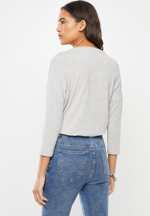 MANGO - T-shirt piki - grey