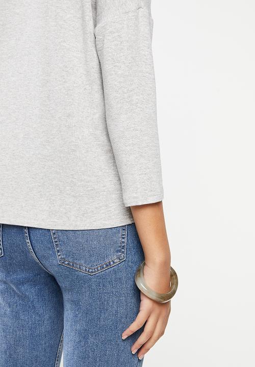 MANGO - T-shirt piki - grey