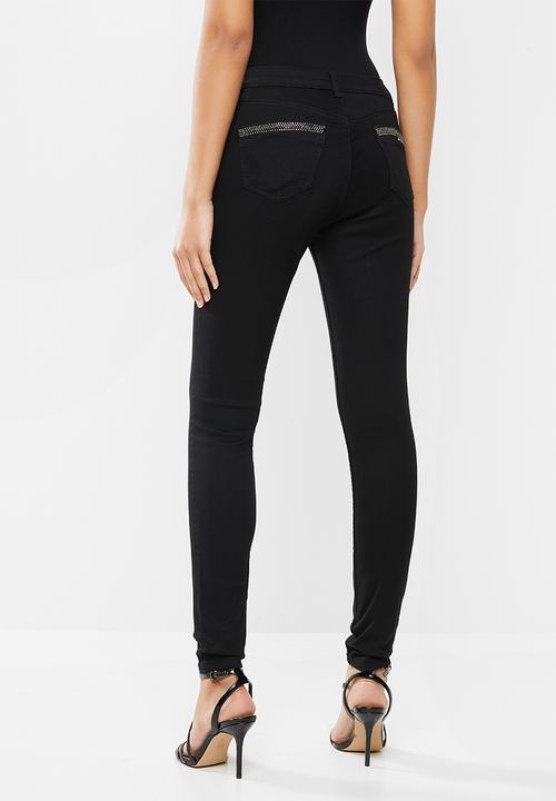 SISSY BOY - Luxury axel skinny with front & back pocket bling - black