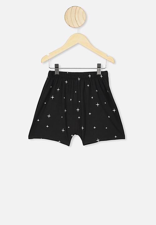 Cotton On - Hudson short sleeve pyjama set - black